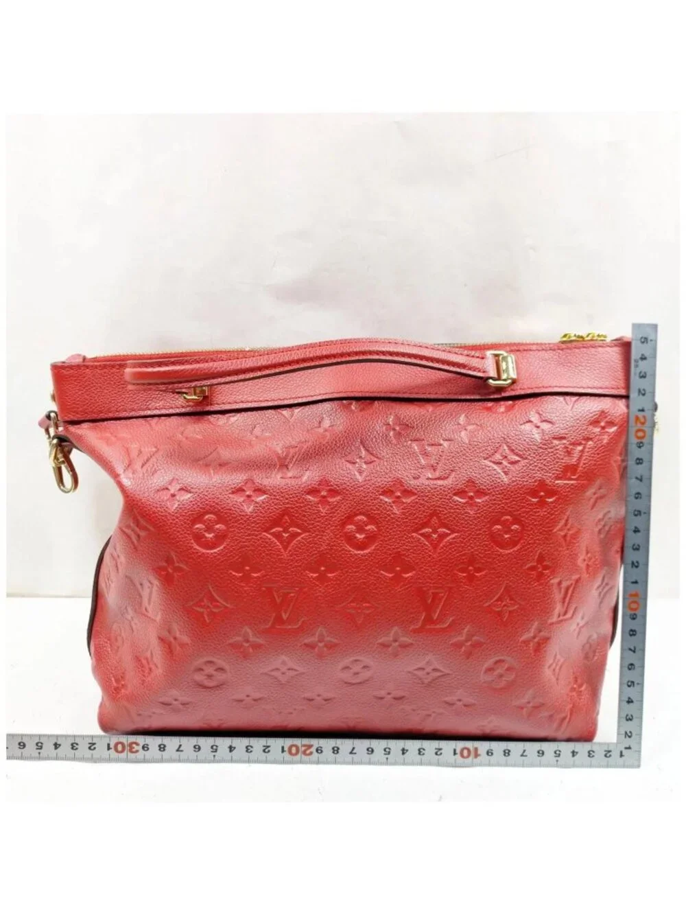 Authentic Louis Vuitton Bastille PM Monogram Empreinte Leather Red Shoulder Bag